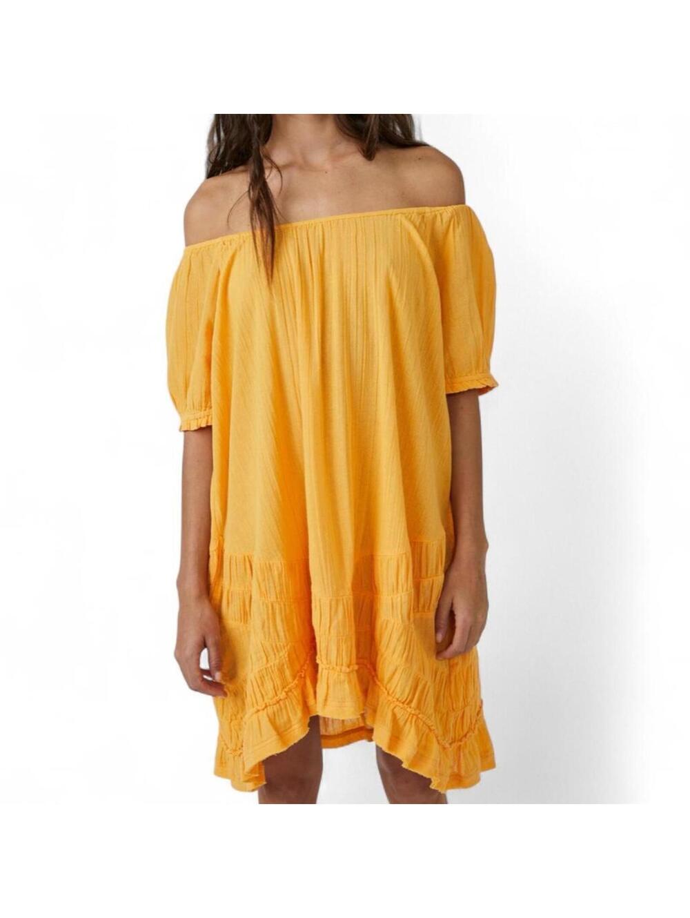 Free People Bird of Paradise So Scenic Yellow Mini Dress ☀️